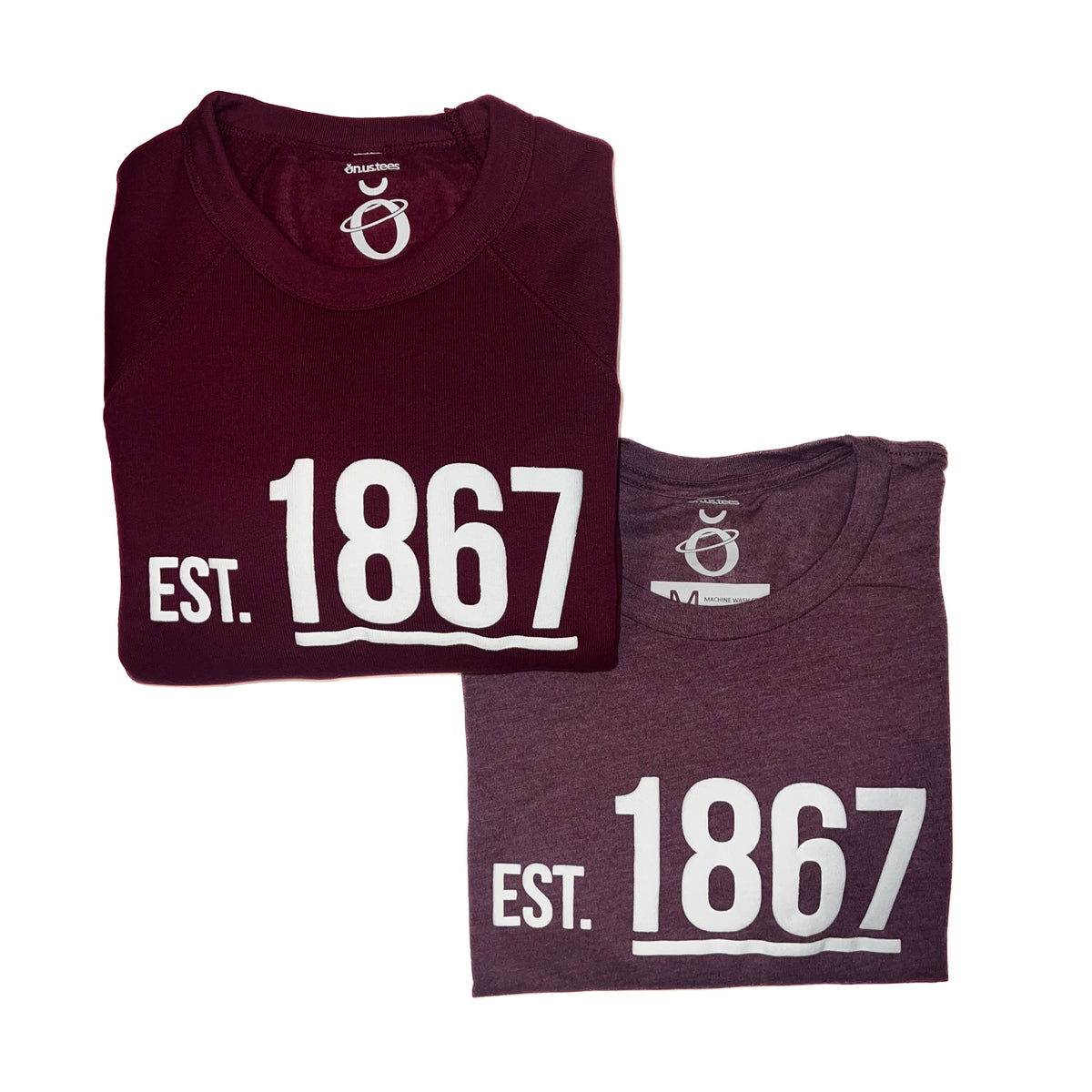 &quot;Est. 1867&quot; (Maroon &amp; Creme) Tee