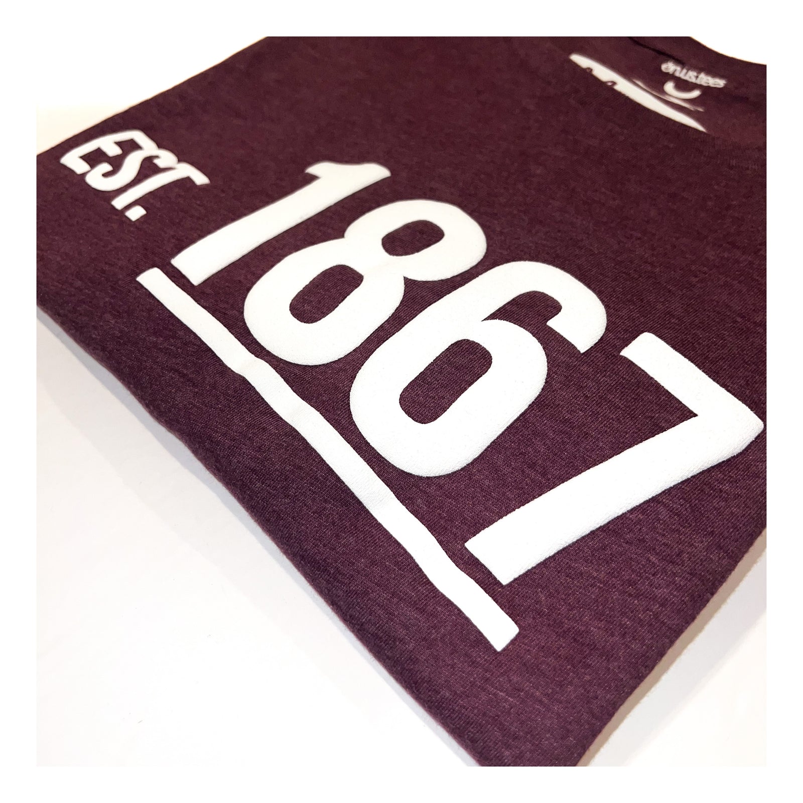"Est. 1867" (Maroon & Creme) Tee