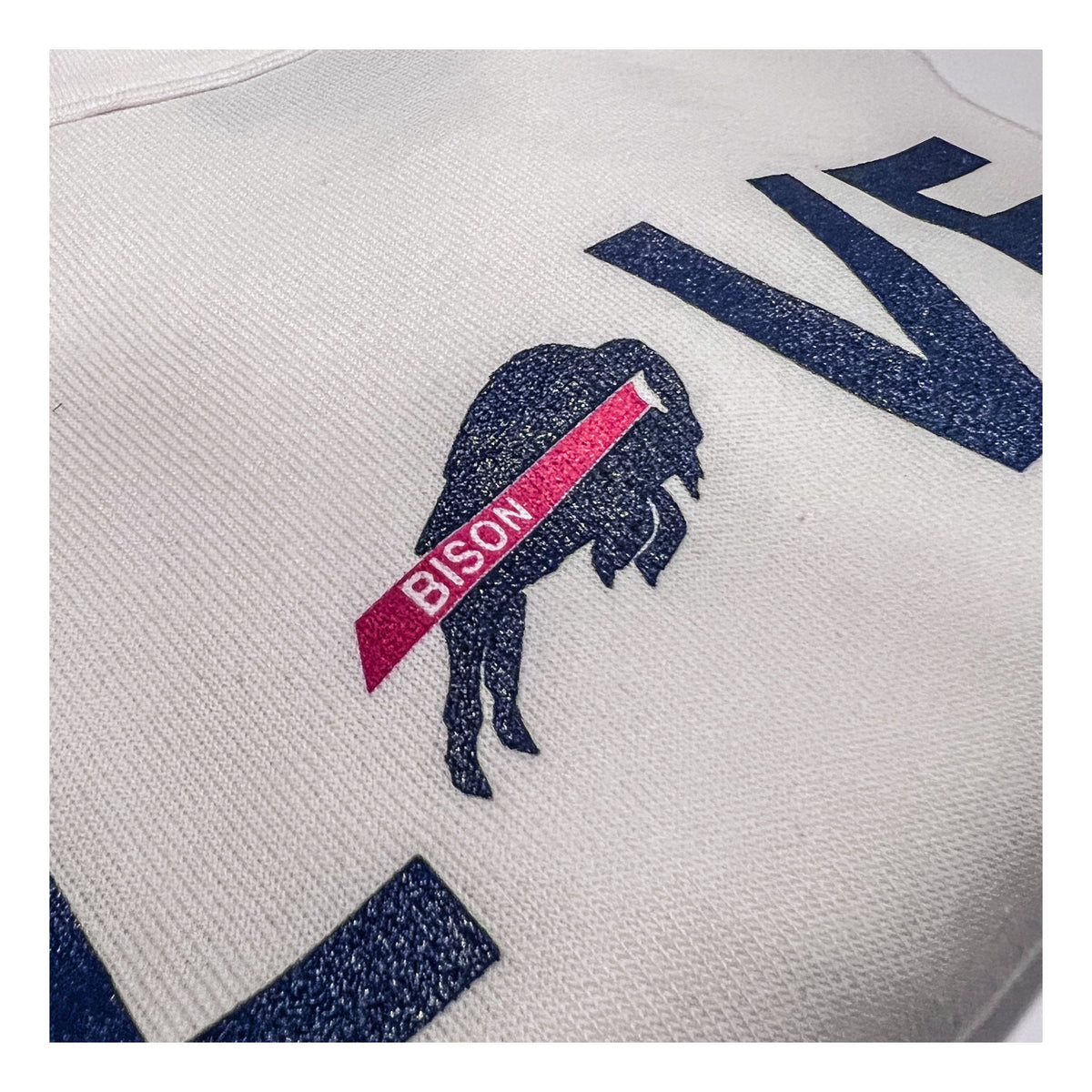 "Love Bison" (Cream &amp; Navy Edition) Crewneck