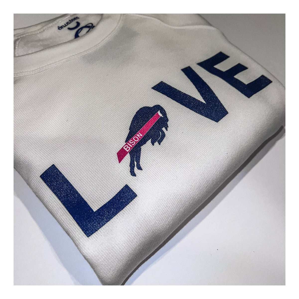 "Love Bison" (Cream &amp; Navy Edition) Crewneck